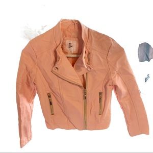 Art Class Faux Leather Pink Jacket